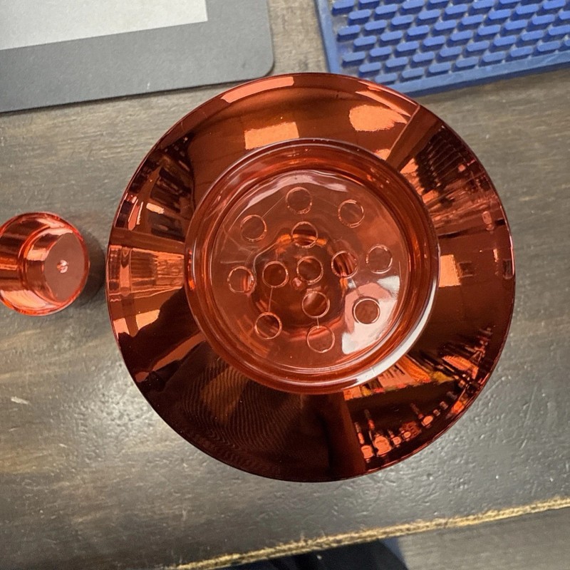 Hennessey Red Acrylic Cocktail Shaker, Henny-Rita Recipe Marked
