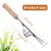 badaren Stainless Steel Weeder Manual Weeder Weeder with Wooden Handle
