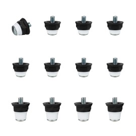55 Sport Advantage Metal-Tipped Replacement Football Studs - 12 Pack - Short (10/13mm) - Black/White