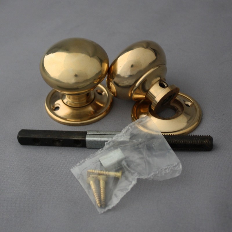 Georgian Small Brass Cottage Door Knobs