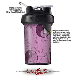 Skin Decal Wrap works with Blender Bottle ProStak 22oz Feminine Yin Yang Purple (BOTTLE NOT INCLUDED)