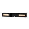 Walker Edison Destin Modern Rattan Flip-Down-Door Wall-Mounted Floating TV Stand