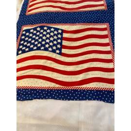 Panel of 4 patriotic flag blocks 19"  x 14 "(pledge of Allegiance)Mar