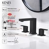 KENES Black Widespread Bathroom Faucet 3 Hole Bathroom Sink Faucet