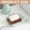 SANTUO 2Pcs Bamboo Soap Dish Hawaii Style Soap Dishes for