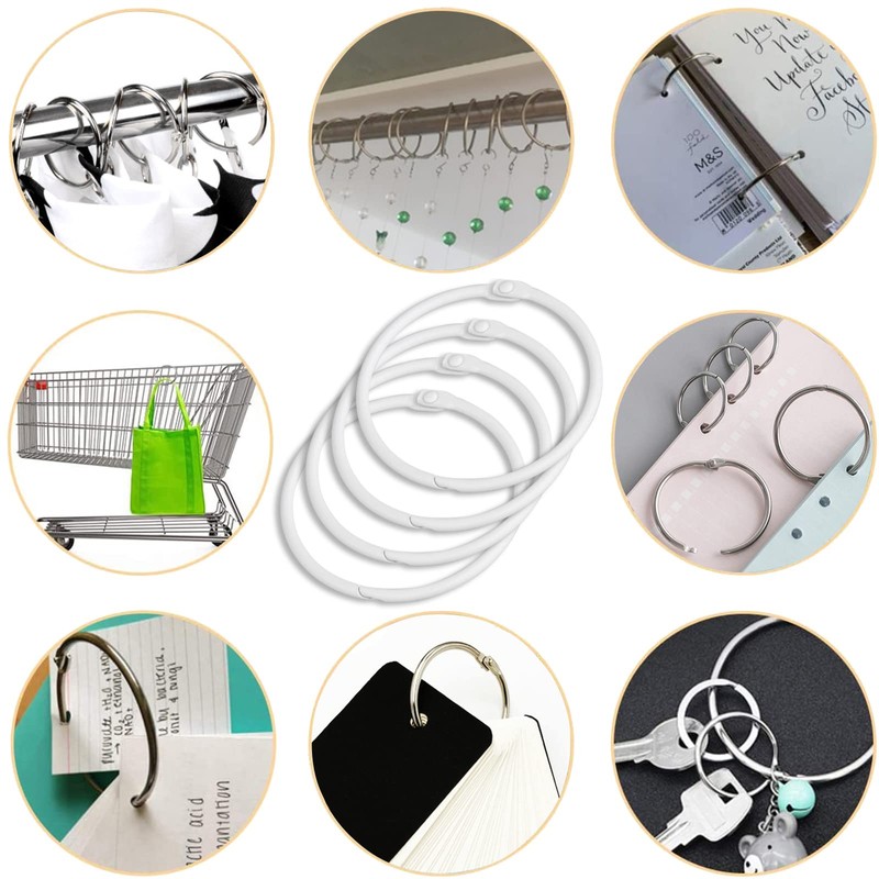 24 Pack Shower Curtain Rings, Rustproof Decorative Shower Curtain Hooks
