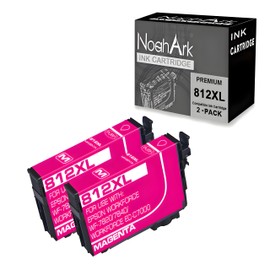 2 Packs 812XL Remanufactured Ink Cartridges Replacement for Epson 812 812XL T812 T812XL High Yield Ink for Epson Workforce Pro WF-7820 WF-7840 EC-C7000(A3) Printer (2 Magenta)