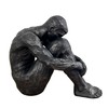 Alfie Francis 20cm Tall Abstract Sitting Man Statue Resin Ornament