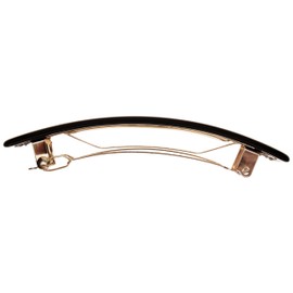 France Luxe Classic Rectangle Barrette - Black