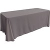 LA Linen Polyester Poplin Washable Rectangular Tablecloth, Stain and Wrinkle