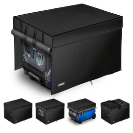 VANIZY Outdoor generator cover. Top opens for refuelling.25'Lx21 “Wx21 ”H for 3700-7250W inverter generators with operating window, generator cover when running. Black.