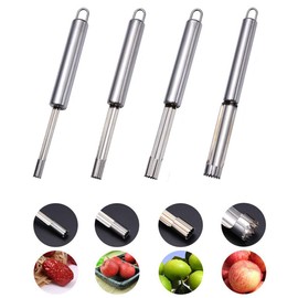 Apple Pear Corer Apple Corer Corer and Pitter Multi-Function Fruit Corer and Pitter Set Stainless Steel Pear Apple Corer Pitter 4 Sizes for Home Kitchen (4pcs)