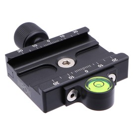 INPON Arca-Swiss Compatible Quick Release Clamp, 2.4 inches (60 mm) with Detachable Level, Compatible with Tripod, Ball Head, Head and Head