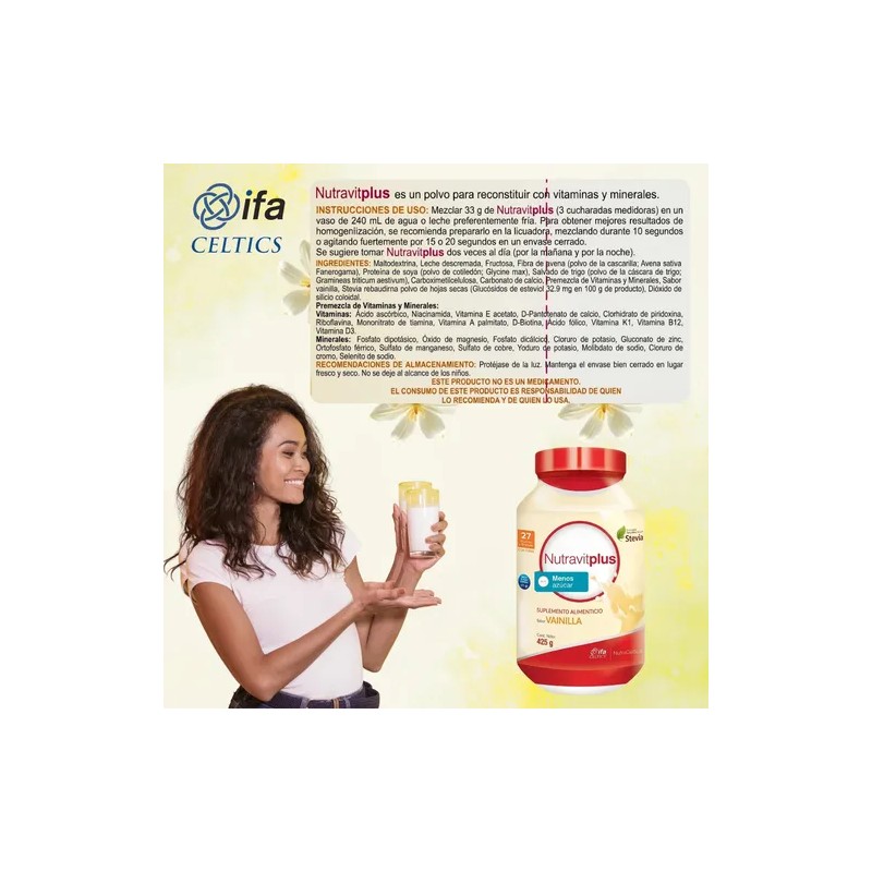 Nutravit Plus Ap Alto En Proteínas Vainilla Stevia 425g