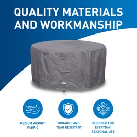 Avalon Round Accent Table Or Ottoman Cover, Patio Ottoman Cover, Patio Furniture Covers, Outdoor Furniture Covers, Covers For Patio Furniture - 33"W X 16"H