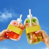 Roczential 500/800ML Cool Summer Ice Bottle Cup with Straw 2
