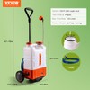VEVOR 4 Gallon Battery Powered Backpack Sprayer with Wheeled Cart,