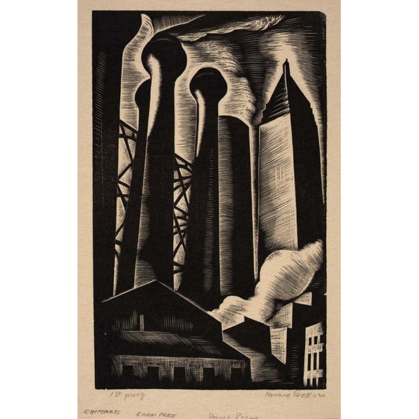 Chimneys : Howard Norton Cook : 1930 :  Archival Quality Art Print to Frame