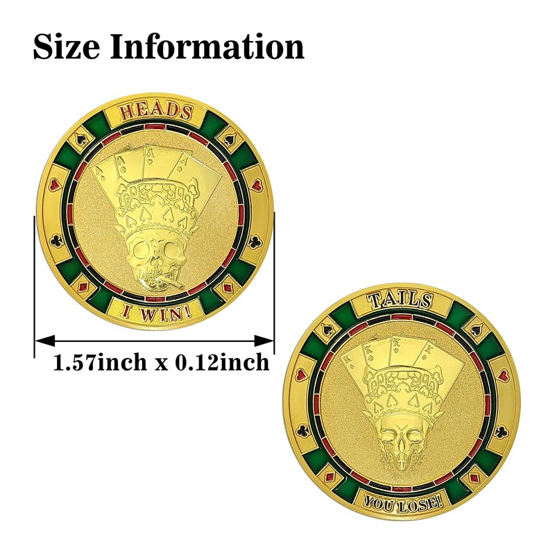 Heads Or Tails Darts Challenge Coin I Win You Lose