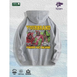 Fear No More Graphic Hoodie 100% Cotton US Warehouse 7 ColorsColor: Light gray, Size: 2 XL