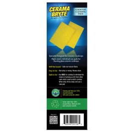 (2 Pack) Cerama Bryte Ceramic Cooktop Cleaning Pads, Total 20 Pads