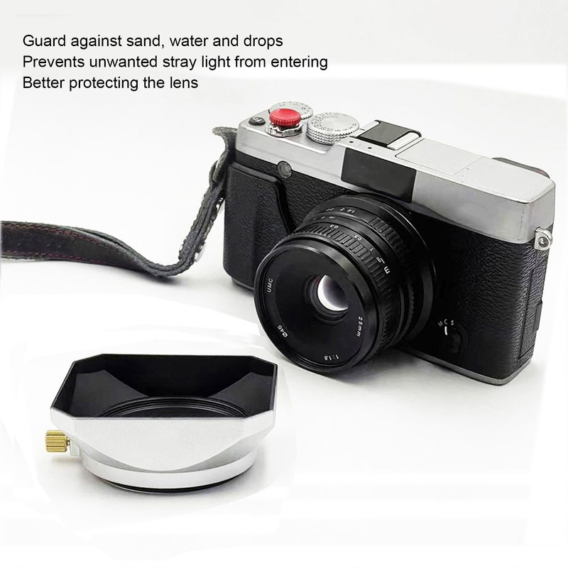 Lens Hood Square Retro 46mm Lens Hood Shade for Digital
