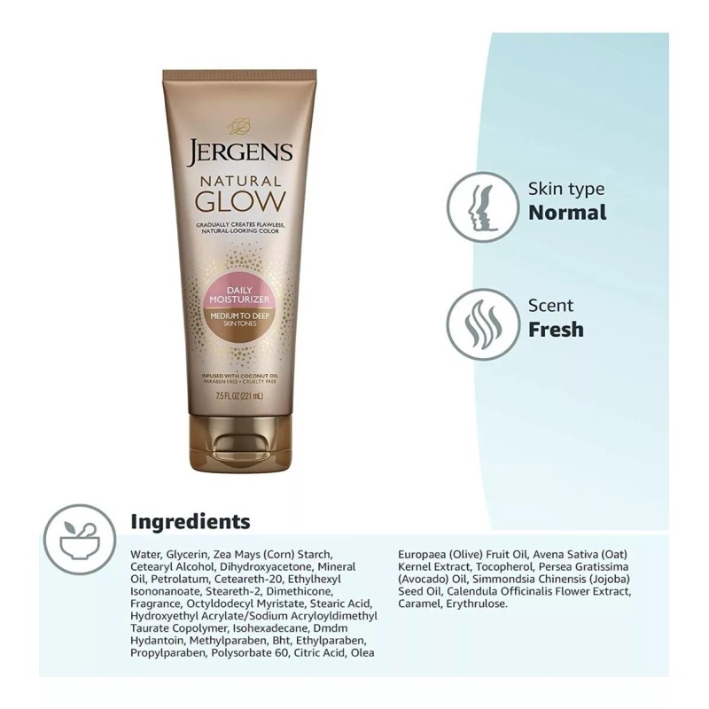 Jergens Autobronceador Natural Glow Jergens Seca Rápido