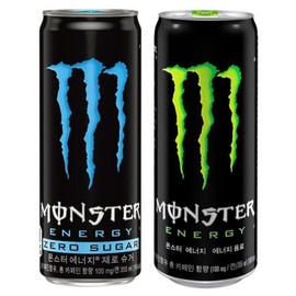 Monster 355ml green 20 cans + zero sugar 20 cans total 40 cans (31355123) / 몬스터 355ml 그린 20캔+제로슈거 20캔 총40캔 (31355123)