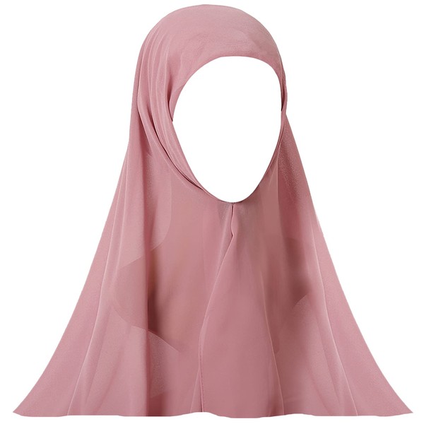 amokk Chiffon Hijab for Women with Undercap Solid Muslim Head