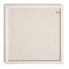 U Brands Rustic Linen Bulletin Board, 14" x 14", White
