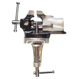 BENCH WIZARD Swivel Base Table Vise | Dual Texture Jaws | Clamps up to 1 1/4" (3.2 cm) | Rust-Resistant | 2" (5.1 cm) Jaw Width