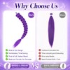 Purple Braiding Hair Ponytail Extensions 24 Inch Costume Cosplay Halloween