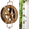 AINISIS 5-7/10-Feet Gutter Rain Chain,Water Wheel Rain Catcher Chain Outdoor