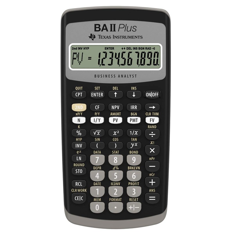Texas Instruments BA II Plus Financial Calculator, Black Medium