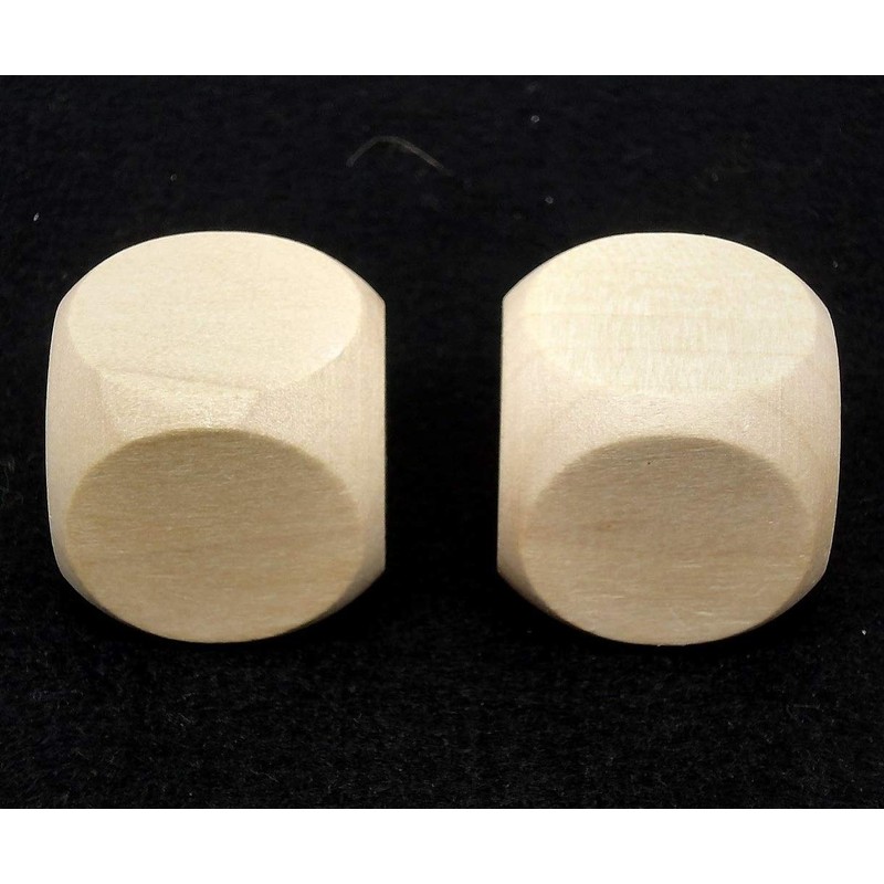 [Pippitto] Large Solid Wooden Dice, Blank Dice, 6 Sided Dice,