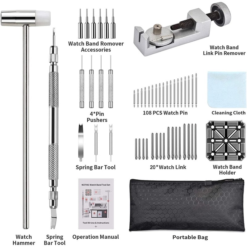 EasyTime Watch Link Removal Kit: Professional Watch Repair Strap Remover