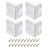 uxcell 4 Pcs 90 Degree Plastic Corner Braces, 43x50x33mm Shelf