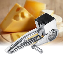 Cheese Grater Hand Crank, Stainless Steel Cutter and Grater, Multifunctional Kitchen Craft Cheese Grater Drums Shred Tool