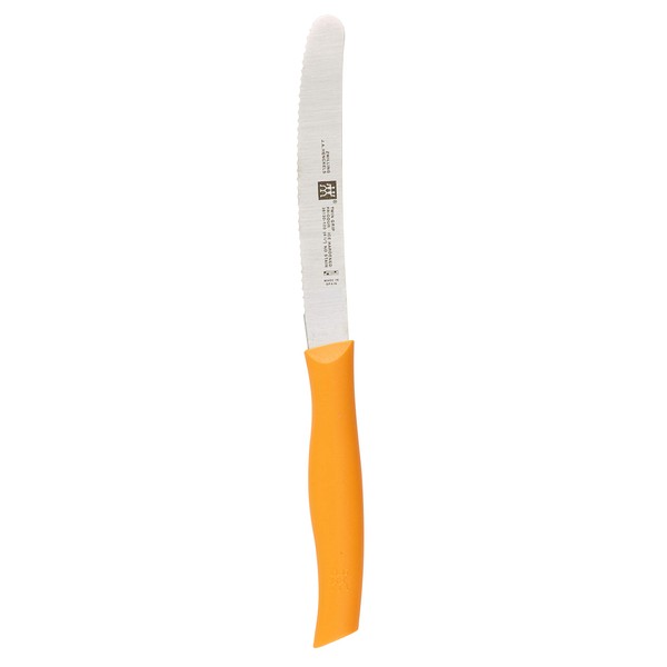 ZWILLING Twin Grip Kitchen Utility Knife 4.5 Inch - Stainless Steel, Small Kitchen Knife, Ergonomic Handle, Ultra Sharp Blade, Dishwasher Safe- Yellow