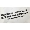 GMC 3pc Matte Black Door Rear DENALI Emblems Letters 2021-2023