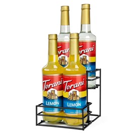 MCSAPIL Coffee Syrup Rack (4 Bottle Capacity)，Coffee Syrup Organizer for Coffee Bar,Kitchen.Small Wine Rack for Bar,Family,Storage for Syrup, Wine, Dressing
