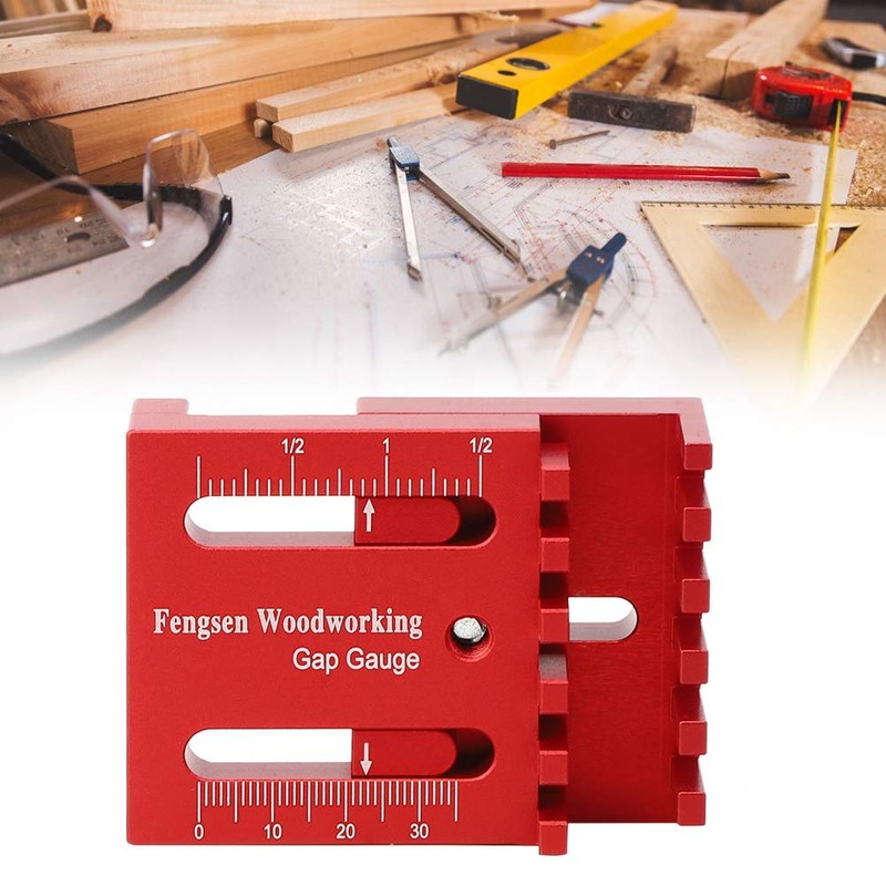 Woodpecker Tools,Saw Seam Gauge Woodworking Feeler Ruler Depth Measuring Ruler,