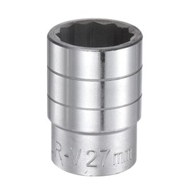 HARFINGTON 27mm 12 Point Shallow Socket 3/4" Drive Standard Metric CR-V