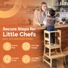 SDADI Kids Kitchen Step Stool with Safety Rail, 150lb Capacity,