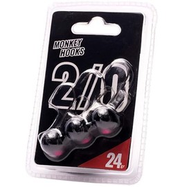 Monkey Lures Hook - 3 Jig Heads, Size/Weight/Colour: Size 2/0 / 24 g / Black