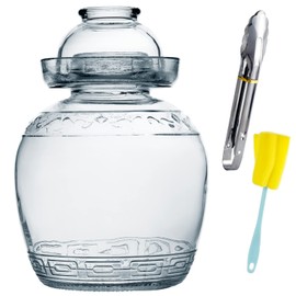 Anjetan 1.5L/2.5L/4.5L Glass Fermenting Jar, Large Capacity Sealed Pickle Jar, (B 2.5L/88oz)