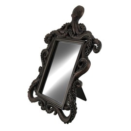 Veronese Design Coastal Reflections Decorative Octopus Framed Bronze Finish Table Mirror