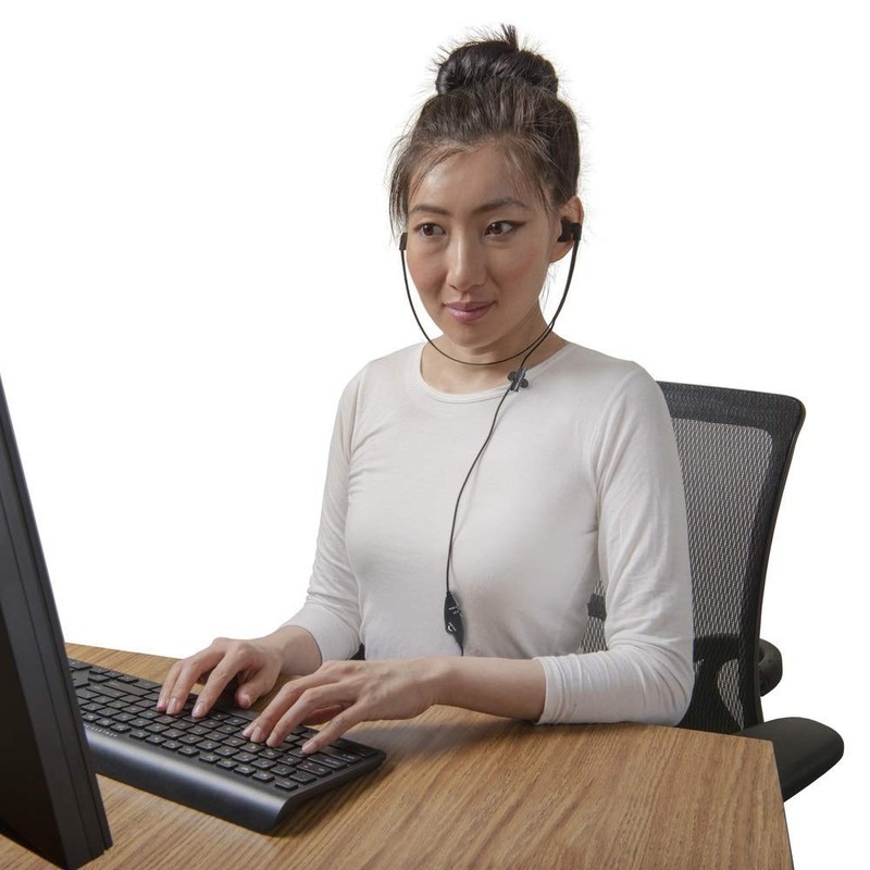 ECS WordHear-O 3.5mm Transcription Headset with in-line Stereo/Mono & Volume,