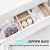 Hoolerry 3 Pcs Clear Hard Zipper Case Hard Plastic Pouch