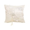 Set of 2 Ivory Wedding Kneeling Pillows, Embroidered Nuestra Boda